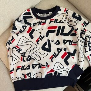 Fila Navy and Red Graphic Tee